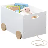 KESPER Spielzeugkiste Auf Rollen 30 x 50 x 35 cm Weiß