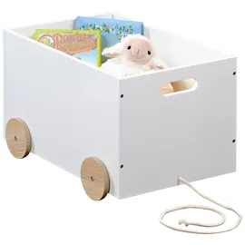 KESPER Spielzeugkiste Auf Rollen 30 x 50 x 35 cm Weiß