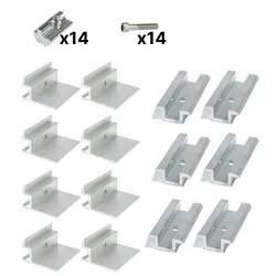 DIVERSE Modulklemmen Set 32mm [4 Solarmodule]