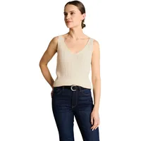 Tom Tailor Strickpullover mit V-Ausschnitt Beige M