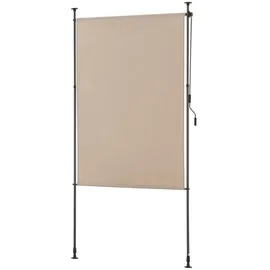 pro.tec Außenrollo 120 x 270 cm Beige Polyester