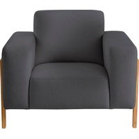 exxpo - sofa fashion Sessel EXXPO - SOFA FASHION Gr. Webvelours, B/H/T: 105 cm x 84 cm x 96 cm, grau (anthrazit) Einzelsessel Lounge-Sessel Lounge-Gartenmöbel