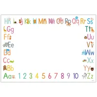edelkern Schreibtischunterlage „ABC & Zahlen ohne Schreibanleitung“ aus Papier | DIN A3 | 24 Blatt | Ideale Tischunterlage für Kinder | Viel Platz zum Malen und Schreiben