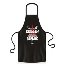 YORA Grillschürze für Männer lustig - Vatertagsgeschenk - Bin am Grillen - Kochschürze Inkl. personalisierbarer Urkunde - lustige Geschenke zum Vatertag (Bin am Grillen) (Rot) - 60cmx90cm
