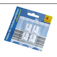 g. p. import von nonfood-waren gmbh Gardinenhaken Scheibengardinen 4er Pack Weiß – Fensterhaken Gardinenbefestigung