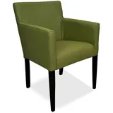 Grüne Echtleder Esszimmerstühle mit Armlehnen Stuhl Sessel Leder Stühle