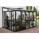 Alu grau ESG 4 mm / Dach HKP 10 mm 6,9 m²