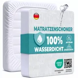 Matratzenschoner 180x200 cm wasserdichte Matratzenauflage Spannbettlaken Nässeschutz aus Baumwolle und Mikrofaser Inkontinenzunterlage Matratzenbezüg Atmungsaktiv für Bett und Matratze Waschbar