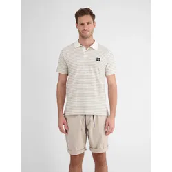Herren Poloshirt, gestreift - Broken White - M