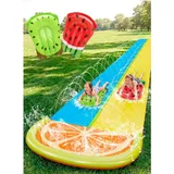 Wasserrutsche Set Wasserspaß Wasserrutsche mit Sprinkler Garten Wasser Rutsche