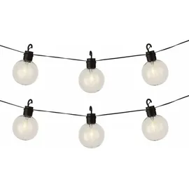 Lumineo Lichterkette Kunststoff 5,8m inkl. Solar schwarz/weiß