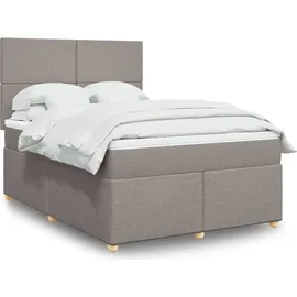vidaXL Boxspringbett 140 x 200 cm Taupe