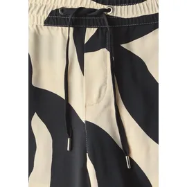 STREET ONE Damen, Gr. 38, Länge 26, grau (whale tail grau), Stoff, 100% Viskose, bedruckt, loose fit knöchelfrei, Hosen, High Waist