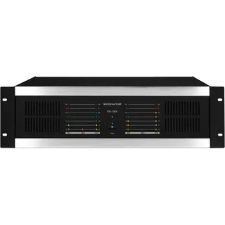 Monacor STA-1504 Mehrkanal-PA-Verstärker mit integriertem Limiter schwarz, 244280