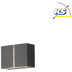 Konstsmide Außen-Wandleuchte PAVIA, mit doppeltem Lichtkegel, 3W 3000K 800lm, Anthrazit, Aluminium KON-7877-370