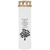 HS Candle 4er Pack Grabkerzen mit Motiv, Grablicht mit Brenndauer von ca. 7 Tage, Motiv: Baum, in vielen weiteren Varianten
