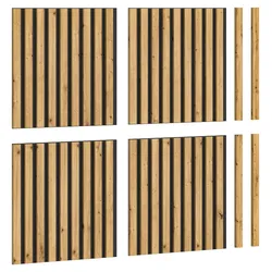 Akustikpaneele 4er-Set KOMBOLCHA - braun