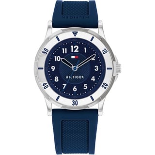 Tommy Hilfiger Kinderuhr - Quarz 34mm blau Silikon wasserdicht 5ATM blau klassisch 1720040, Blau, Casual