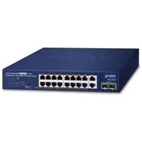 Planet 16-Port GE 802.3at + Switch - 2-Port 1000X