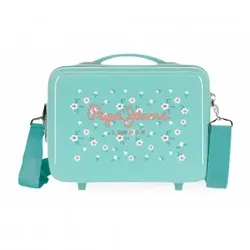 Pepe Jeans Unisex. 6421922 Kulturbeutel Leslie türkis -29x21x15cm (OSFA), Lässig, Polyester, ABS/Polykarbonat