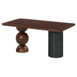 MASSIVMOEBEL24.DE Couchtisch Mango Dunkelbraun Holz 100 x 60 x 45 cm