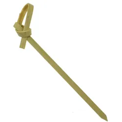 Natürliche Fingerfood-Spieße aus Bambus "Knoten" 7cm (10.000 Stück)