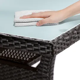 CASARIA Gartentisch 190 x 90 x 74 cm Braun