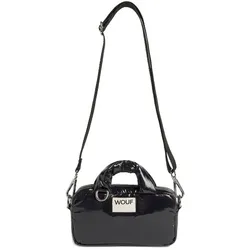 Wouf Glossy Mini Bag Handtasche 19 cm Schwarz