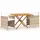 vidaXL Garten-Essgruppe 3-tlg. Beige