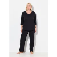 Ulla Popken Pyjama in schwarz | Gr.: 54-56