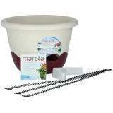 Plastia Mareta 30 Ø 30 x 30 cm Elfenbein/Weinrot