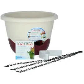 Plastia Mareta 30 Ø 30 x 30 cm Elfenbein/Weinrot