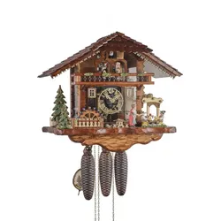 Hönes -Kuckucksuhr Fachwerk Plexiglas Front 8-Tage Laufwerk mit Musik 38cm- 86720T