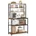 VASAGLE Standregal, Küchenregal, mit 6 Haken, 40 x 100 x 167 cm(TxBxH) braun 100 cm, x 167 cm x 40 cm
