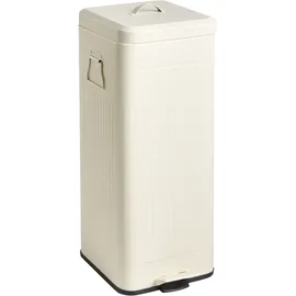 Beliani Tretmülleimer 30 l Beige