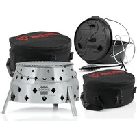 BBQ-Toro Dutch Oven Set mit Dutch Oven Grill "DOKING" 6-tlg.