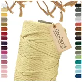 BooGardi Makramee Garn Hellgelb 5 mm 100 m 2 St.