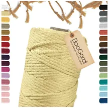 BooGardi Makramee Garn Hellgelb 5 mm 100 m 2 St.