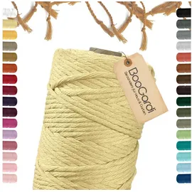 BooGardi Makramee Garn Hellgelb 5 mm 100 m 2 St.