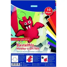 Stylex Bastelfilz 20 x 30 cm 10 Bögen mehrfarbig