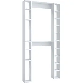 VCM Wandregal Überbau WC Bad Regal Tinoli XL 98 x 18 x 200 cm Weiß