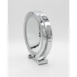 Vergrößerungsspiegel, Desktop-kosmetikspiegel Im Europäischen Stil, Silberner Led-badezimmerspiegel Aus Stahl-rapanda