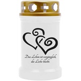 HS Candle 10er Pack Grabkerzen mit Motiv, Grablicht mit Brenndauer von ca. 40 Std, Motiv: Herzen, in vielen weiteren Varianten