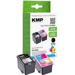 KMP Druckerpatronen H175VX schwarz pigmentiert, color kompatibel zu HP 304XL (N9K08AE/N9K07AE), 2er-Set