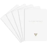 Clairefontaine 5x Flying, liniert A5 48 Blatt, Weiß 104536C - Packung mit 5 Hefte DIN