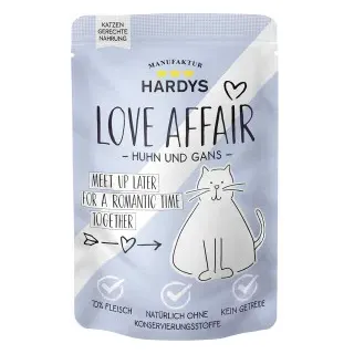 Billige Hardys Love Affair kylling og gås vådfoder til katte (poser)  12 x 100 g