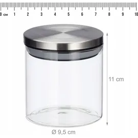 Relaxdays Vorratsdosen 11,0 cm hoch transparent 380,0 ml, 3 St.