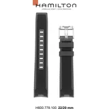 Hamilton - Khaki Navy Band-set Kautschuk-schwarz-22/20 H691.778.100 - schwarz