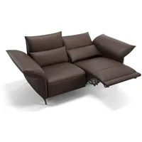 Sofanella 2-Sitzer Leder CUNEO, Relaxsofa, Designsofa, Designer Couch, Italienisches Sofa, 2er Sofa braun