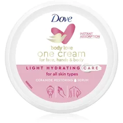 Dove Body Love leichte Creme für Körper und Gesicht 250 ml
